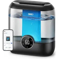 Photo 1 of **NOT IN ORIGINAL PACKAGING**Dreo Smart Humidifier for Large Room, 6L Top Fill Supersized Cool Mist Humidifiers for Bedroom, 60 Hour Runtime, Quiet Ultrasonic Air Humidifier for Plants, Baby, Home, Office, Night Light, Black