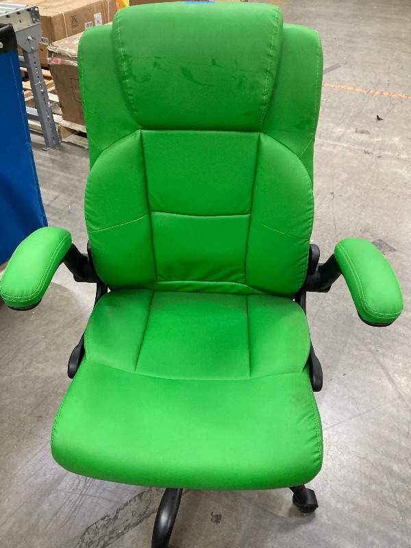 Photo 1 of **NEEDS SOME TIGHTENING**JONPONY Big and Tall Office Chair 400LBS Wide Seat Ergonomic Computer Desk Chair High Back Executive Leather Chair Adjustable Task Chair Lumbar Back Support 8 Hours Heavy Duty Design,9189,Green