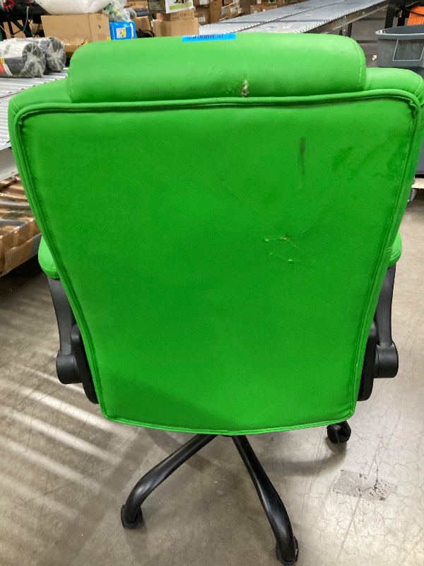Photo 1 of **NEEDS SOME TIGHTENING**JONPONY Big and Tall Office Chair 400LBS Wide Seat Ergonomic Computer Desk Chair High Back Executive Leather Chair Adjustable Task Chair Lumbar Back Support 8 Hours Heavy Duty Design,9189,Green