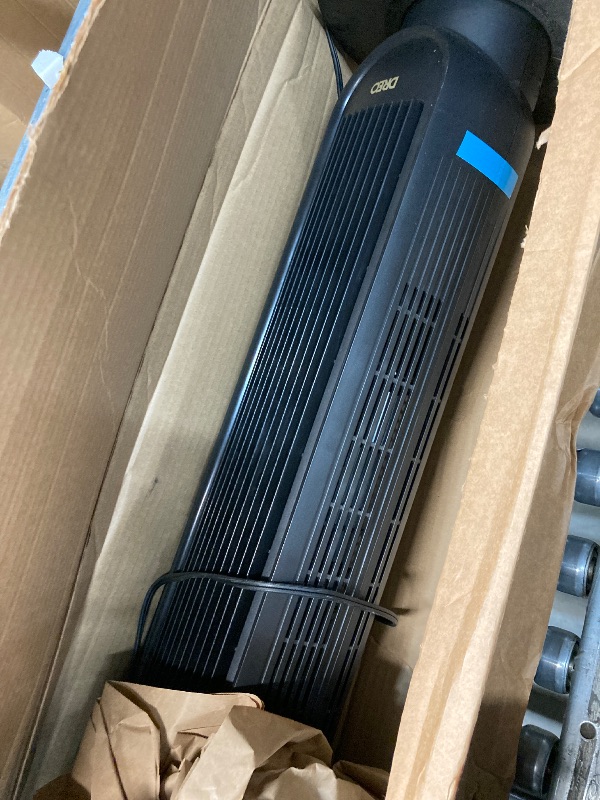 Photo 1 of **MISSING REMOTE**Dreo Tower Fan for Bedroom, 25ft/s Velocity Quiet Floor Fan, 90° Oscillating Fans for Indoors with 4 Speeds, 4 Modes, 8H Timer, Standing Fans, Bladeless Fan, Black, Nomad One (DR-HTF007)