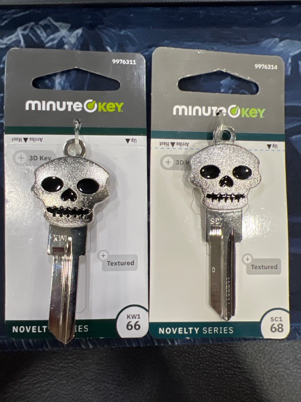 Photo 2 of #66 3D Silver Skull Key Blank 2 pack 
