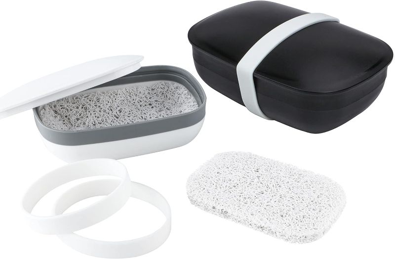 Photo 1 of 2 Pack Travel Soap Holder - White & Black
