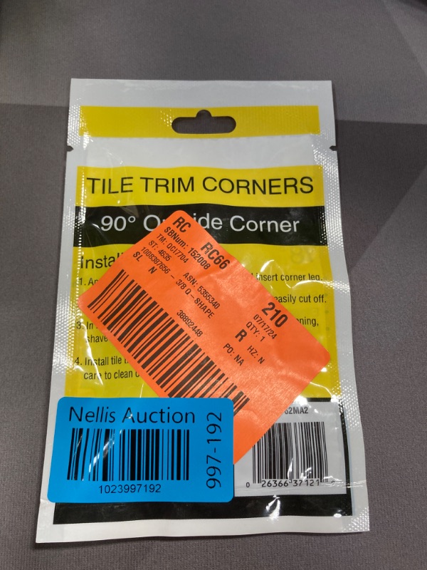 Photo 1 of Satin Silver 3/8 in. Square Shape Outside Corner Tile Edging Trim, 2 Pack
