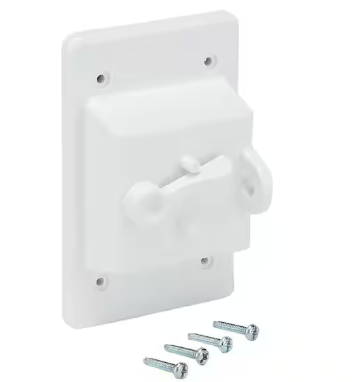 Photo 1 of 1-Gang Non-Metallic Weatherproof Toggle Switch Cover, White
