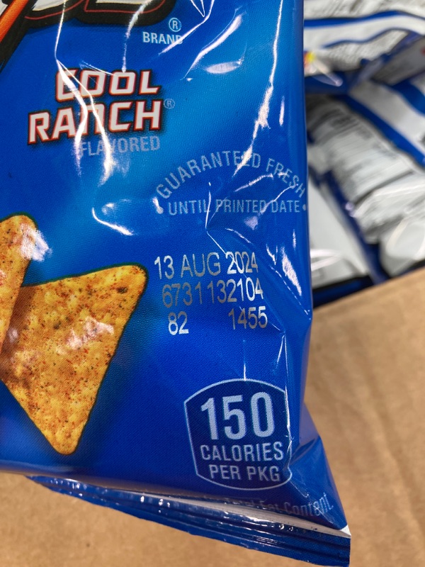 Photo 3 of **Expired 08/13/2024** Doritos Cool Ranch Flavored Tortilla Chips, 1 Ounce (Pack of 40) Ranch 2.5 Pound (Pack of 1)