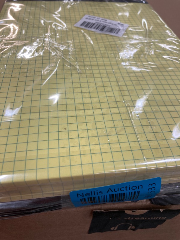 Photo 2 of **2 Pack** Graphing Paper, Grid Paper, 4x4 Graph Paper Legal Pad, Drafting Paper Quad Ruled, Large Graph Paper Letter Size 8.5 x 11 Quadrille Paper Pad, Double Sided, Tear off, 50 Sheets, Yellow, Pack of 4 8.5x11.75 In - 50 Sheets 4 Pack- Quad Ruled (4x4)