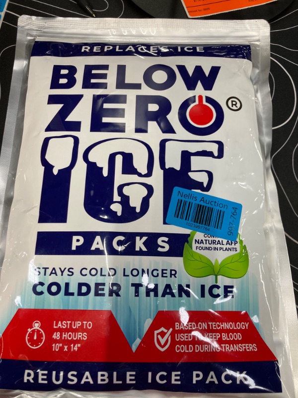 Photo 2 of BELOW ZERO Jumbo Size Reusable Ice Packs for Large Coolers and Lunch Bags – Patent Pending Coldest and Longest Lasting Technology, 48 Hour Cooling Ice Gel Pack