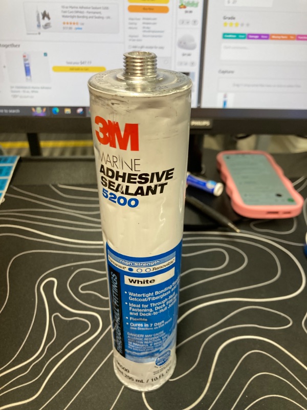 Photo 2 of 3M Marine 5200 Adhesive/Sealant (Mahogany, 1/10 Gallon), 10 fl oz