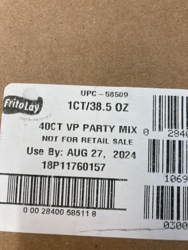 Photo 3 of **Expired 08/27/2024** Frito Lay Party Mix Variety Pack, (Pack of 40)