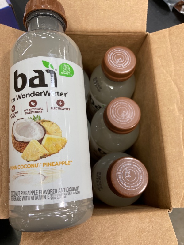 Photo 2 of ***EXPIRED SEPT. 2024***Bai Antioxidant Infused Water Beverage, Puna Coconut Pineapple, with Vitamin C and No Artificial Sweeteners, 18 Fluid Ounce Bottle, 6 Pack