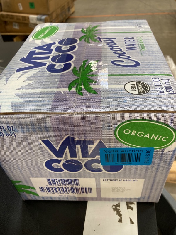 Photo 3 of **Expired 08/14/2024** Vita Coco Coconut Water, Pure Organic | Refreshing Coconut Taste | Natural Electrolytes | Vital Nutrients | 16.9 Oz (Pack Of 12)