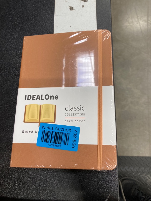 Photo 2 of IDEALOne Classic Hardcover Lined Notebook Journal – Work, Home, School, 5.7 x 8 inches, 7mm wide college ruled,160 Pages, 100GSM, Elastic Band, Ribbon Bookmark, Caramel Brown Caramel Brown Single