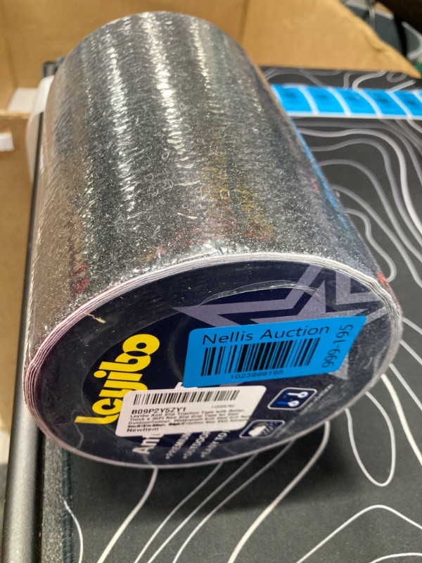 Photo 1 of Leyibo Anti Slip Traction Tape with Roller, 7Inch x 35Ft Non Slip Grip Tape for Stair Outdoor/Indoor, Waterproof Anti Skid Grit Roll for Stair Step, High Traction Non Skid Abrasive Stair Treads- Black