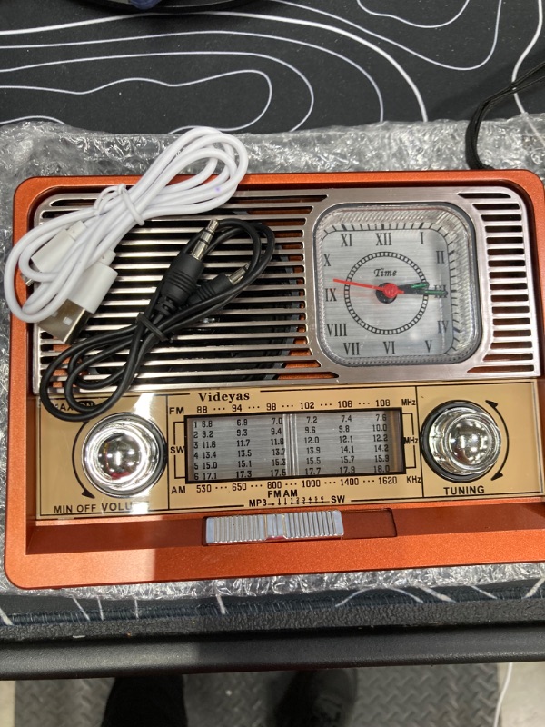 Photo 2 of Portable Shortwave Retro Radio, AM FM Retro Radio, with Bluetooth Speaker, Best Reception, Rechargeable Battery, Torch, AUX TF USB Stick, Great for Outdoor Kitchen Gifts Videyas S2