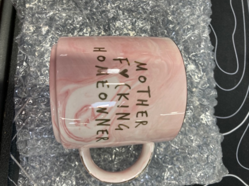 Photo 2 of **2 Pack** Hendson Housewarming Gifts for Women - First Home House Gifts For New Home Owner - Funny First Time House Warming Gift Ideas - Mother Homeowner - Pink Marble Mug Presents, 11.5oz Coffee Cup