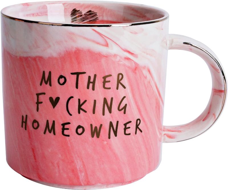 Photo 1 of **2 Pack** Hendson Housewarming Gifts for Women - First Home House Gifts For New Home Owner - Funny First Time House Warming Gift Ideas - Mother Homeowner - Pink Marble Mug Presents, 11.5oz Coffee Cup