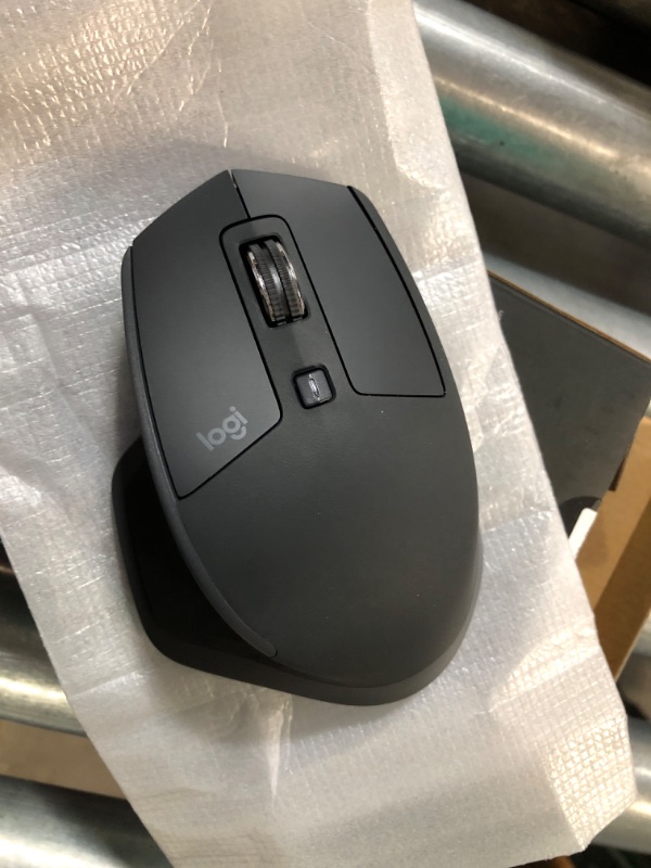 Photo 2 of Logitech MX Master 2S Bluetooth Edition Wireless Mouse – Use on Any Surface, Hyper-Fast Scrolling, Ergonomic, Rechargeable, Control Up to 3 Apple Mac and Windows Computers - Graphite 2023 Model