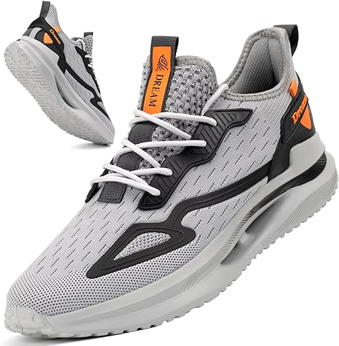 Photo 1 of DREAM HORSE Steel Toe Shoes for Men Safety Work Shoes Lightweight Steel Toe Sneakers Puncture Proof Non Slip Construction Shoe 8.5
