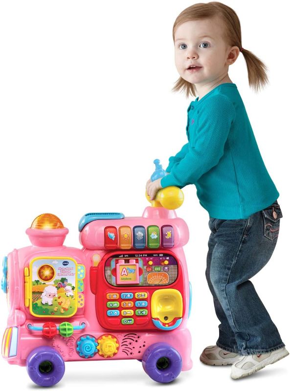 Photo 3 of (READ FULL POST) VTech Sit-To-Stand Ultimate Alphabet Train (Frustration Free Packaging), Pink Train Pink Frustration-Free Packaging