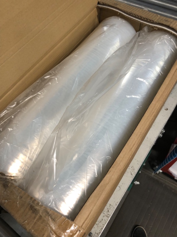 Photo 2 of 4 Pack Clear Stretch Wrap Industrial Strength with Plastic Handle 18" x 1000 Feet 80 Gauge, 