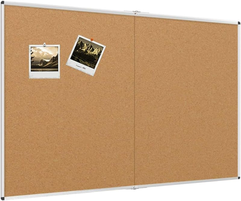 Photo 1 of Board2by 2-Pack Cork Board Bulletin Board 20 x 30, Black Aluminium Framed Corkboard, 