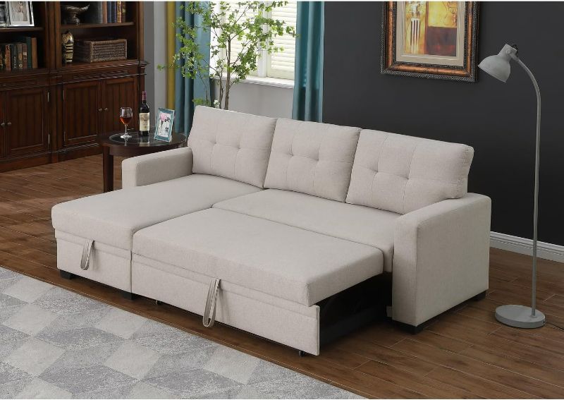 Photo 1 of ** BOX 3 OF 3 ONLY**Sectional Sofa with Storage Chaise  in Beige