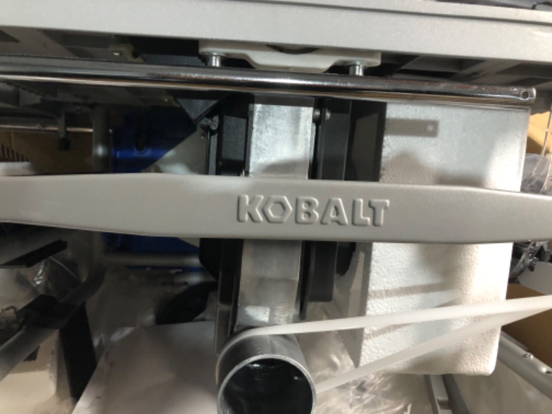Photo 1 of **STOCK PHOTO NOT DELTA TABLE, KOBALT BLUE** Kobalt 10-in 15-Amp 120-Volt Corded Portable Jobsite Table Saw with Folding Stand Blue Color 
