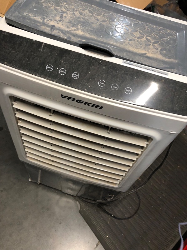 Photo 4 of ***HEAVILY USED AND DIRTY - UNTESTED - SEE COMMENTS***
Evaporative Air Cooler, VAGKRI 2200CFM Swamp Cooler, 120°Oscillation Air Cooler with Remote Control, 24H Timer, 3 Modes & Wind Speeds for Outdoor Indoor Use, 9.2Gallon