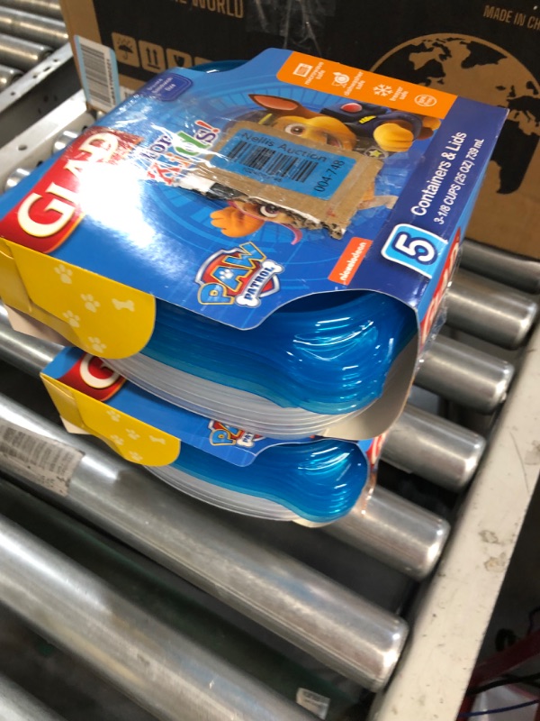 Photo 2 of Glad for Kids Paw Patrol GladWare Medium Lunch Square Food Storage Containers with Lids | 25 oz Kids Food Containers with Paw Patrol Design, 5 Count Set | Tight Seal Food Storage Containers for Food 25 oz - 5 Count SET OF 2