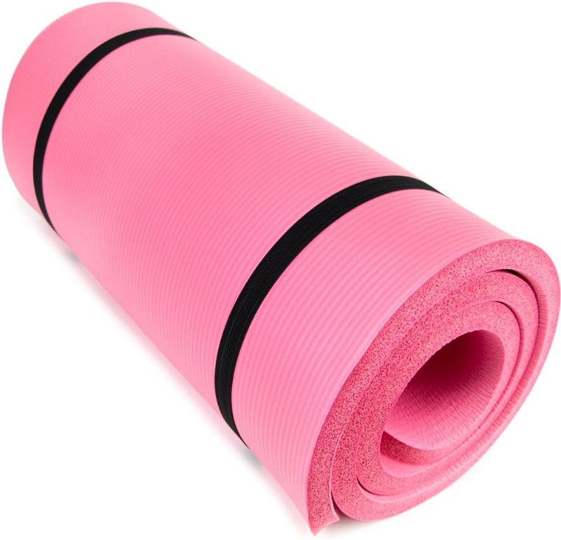 Photo 1 of - Yoga and Pilates Exercise Workout Mat - pink
