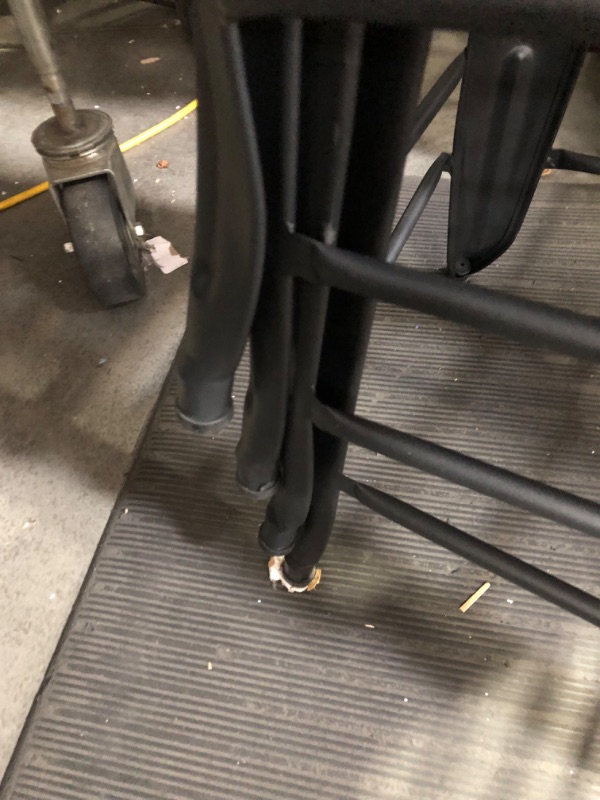 Photo 2 of ***NONREFUNDABLE - NOT FUNCTIONAL - FOR PARTS ONLY - SEE COMMENTS***
Metal Bar Stools Set of 4 Barstools Counter Height Bar Stools with Back Industrial Bar Stool Indoor Counter Stool Kitchen Island Stools Modern Bar Chair with Wood Top 24 inch Matte Black