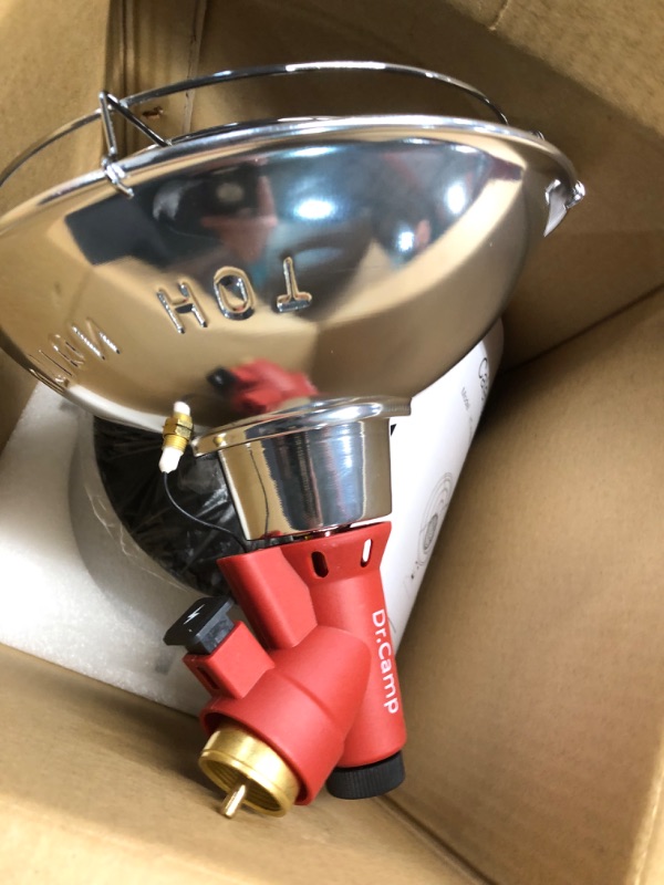 Photo 4 of Dr.Camp 5500 BTU Power with auto ignition Portable Camping Heater, suitable for camping fishing hunting oudoor, 1 pound propane camping gas cylinder suitable