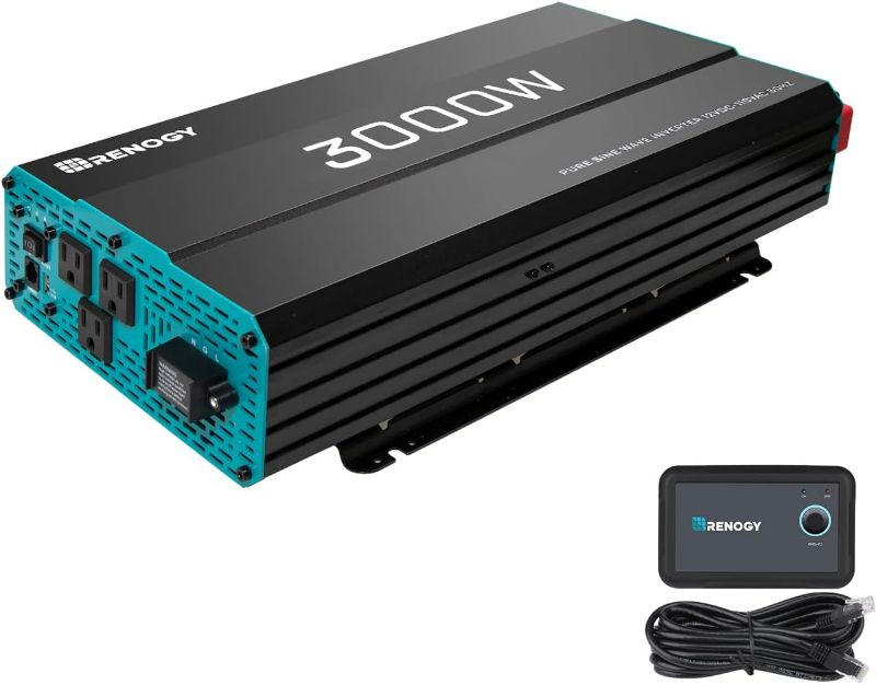 Photo 1 of **NON REFUNDABLE NO RETURNS SOLD AS IS**PARTS ONLY**READ NOTES**Renogy 3000W Pure Sine Wave Inverter 12V DC to 120V AC Converter