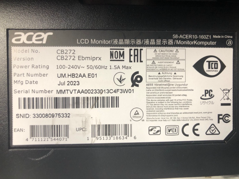 Photo 3 of Acer 27" IPS Professional Computer Monitor for Creators 