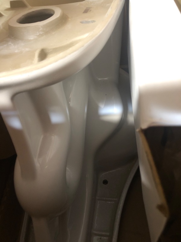 Photo 1 of ***missing top tank, includes only the bottom section***2-piece 1.1 GPF/1.6 GPF High Efficiency Dual Flush Complete Elongated Toilet in White, Seat Included
