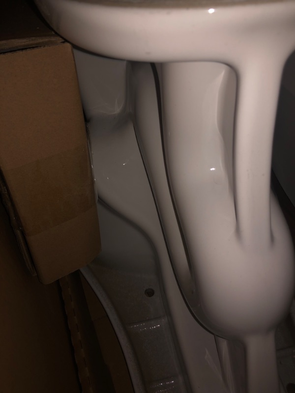 Photo 1 of ***missing top tank, includes only the bottom section***2-piece 1.1 GPF/1.6 GPF High Efficiency Dual Flush Complete Elongated Toilet in White, Seat Included
