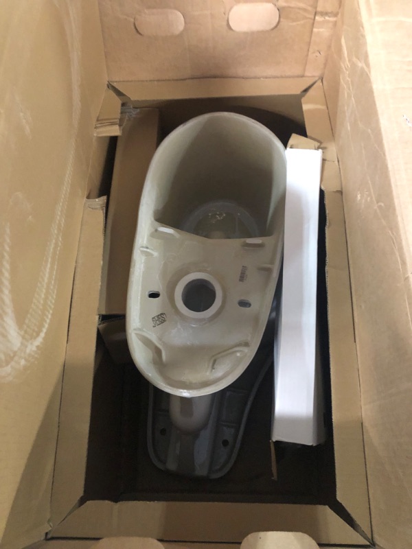 Photo 1 of ***missing top tank, includes only the bottom section***2-piece 1.1 GPF/1.6 GPF High Efficiency Dual Flush Complete Elongated Toilet in White, Seat Included
