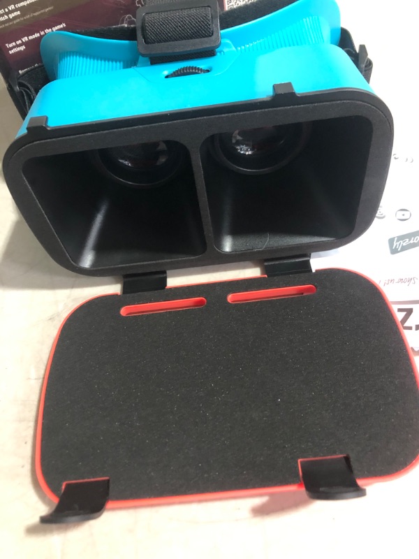 Photo 2 of Orzly VR Headset Designed for Nintendo Switch & Switch OLED Console with Adjustable Lens for a Virtual Reality Gaming Experience and for Labo VR - Colour Pop - Gift Boxed Edition Tanami