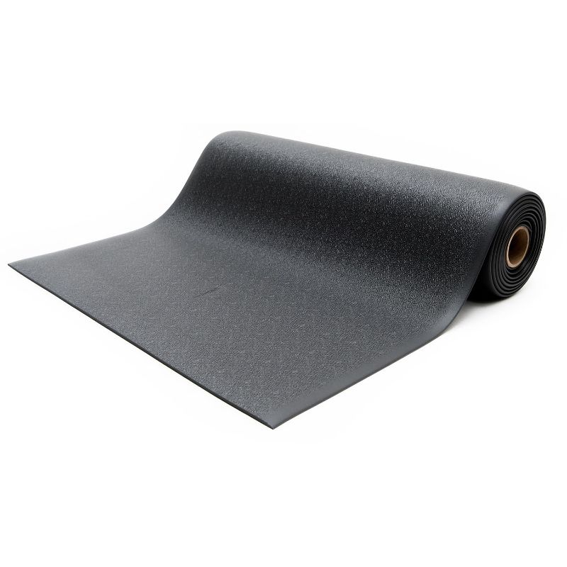 Photo 1 of (STOCK PHOTO FOR SAMPLE ONLY) - Bertech Anti Fatigue Floor Mat (Made in USA), 3 Feet Wide x 8 Feet Long x 3/8 Inches Thick, Textured Pattern Top, Black, RoHS and REACH Compliant