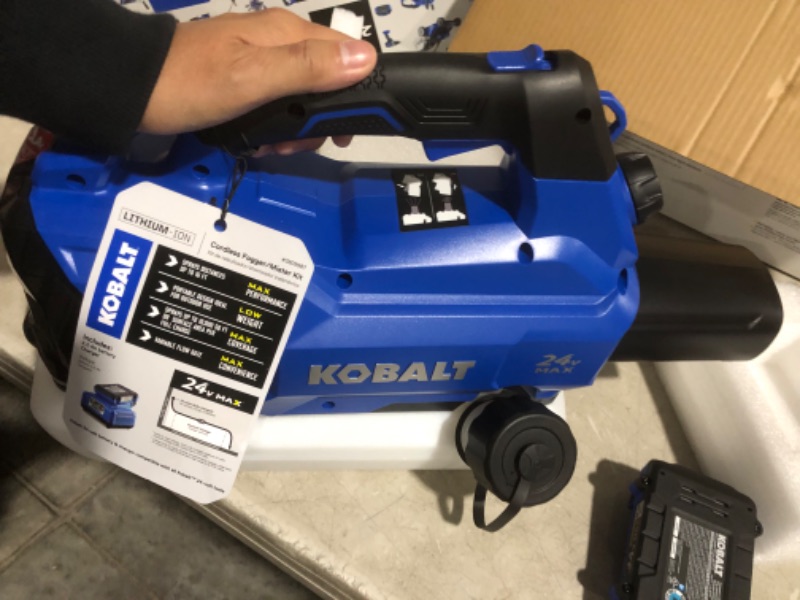 Photo 5 of Kobalt 0.53-Gallons Plastic 24-volt Battery Operated Handheld Fogger
Item #3809987 |
Model #KFG 1024A-03