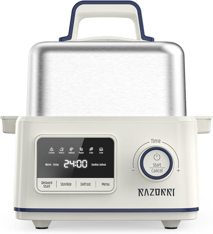 Photo 1 of ***READ NOTES***
Razorri Electric Food Steamer 5-Quart Stainless Steel with Timer, 24H Delayed Start, Auto Keep Warm, and Large 68 Oz Water Capacity