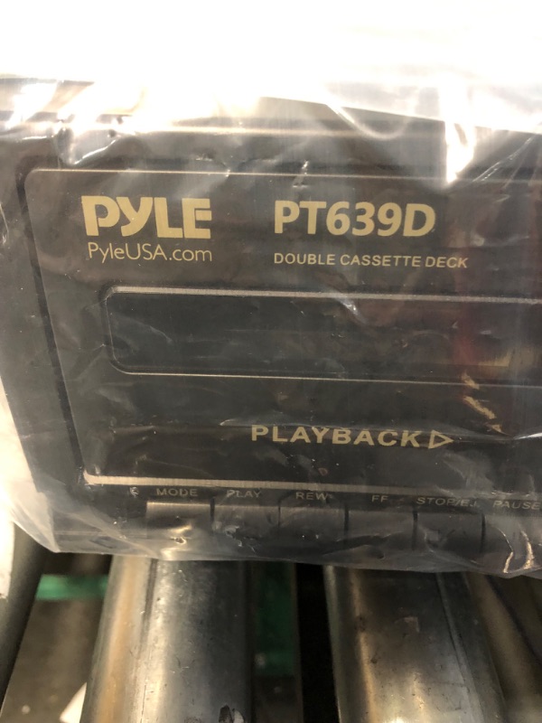Photo 1 of Pyle Dual Cassette Deck Stereo - Compact & Portable Hi-Fi Tape Recorder Player with Digital Professional Noise Reducing System, Automatic Recording, RCA Cables - Record & Play Audio/Music - PT639D