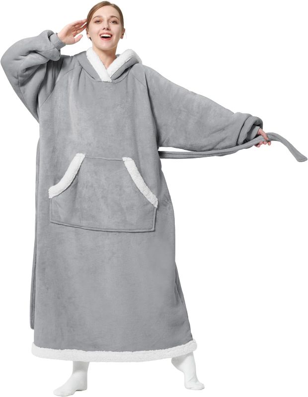 Photo 1 of ***READ NOTES***
Bedsure Wearable Blanket Hoodie Women - Long Sherpa Fleece Hooded Blanket for Adult 