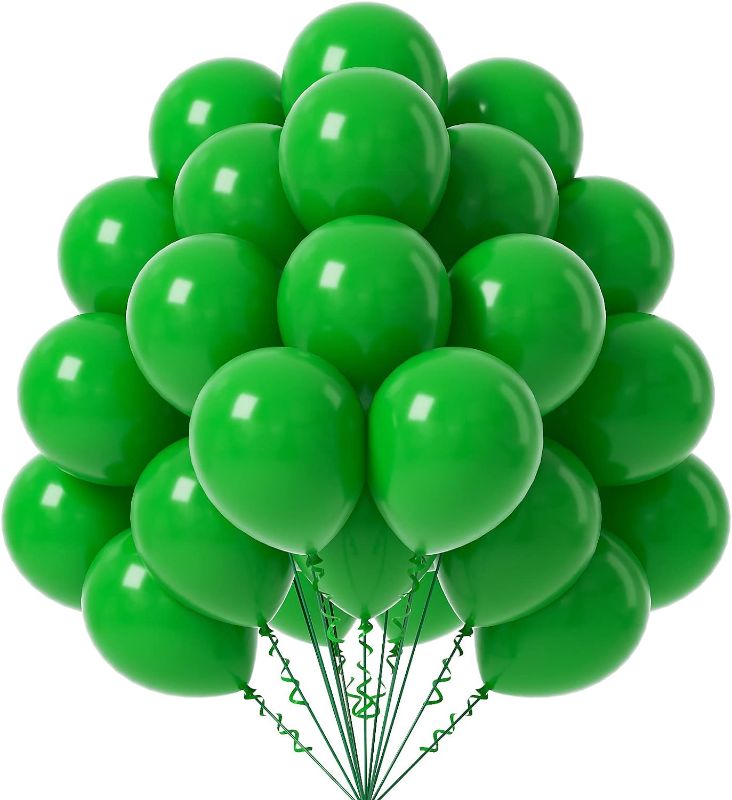 Photo 2 of 60pcs 12inch Blue Balloons & 60 PCS 12 INCH GREEN BALLOONS