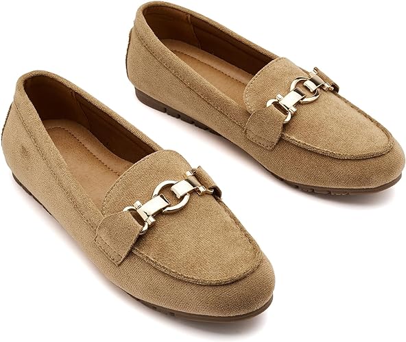 Photo 1 of Womens Loafers Flats Shoes Moccasin Penny Loafers Slip On Work Shoes Casual Comfort Ladies Walking Shoes 8.5