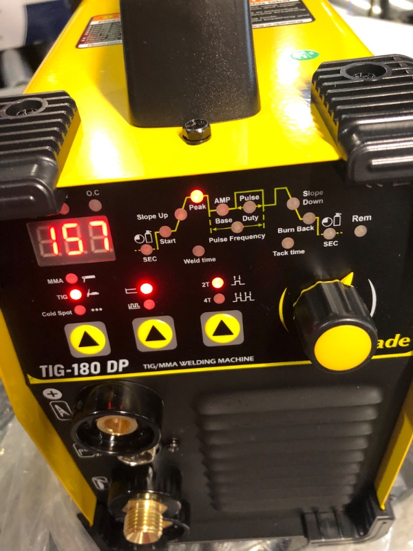 Photo 4 of Digital Tig/Stick TIG180DP Tig Welder, 180Amp Dual Voltage 110V/220V-Tig Pedal for TIG Welder