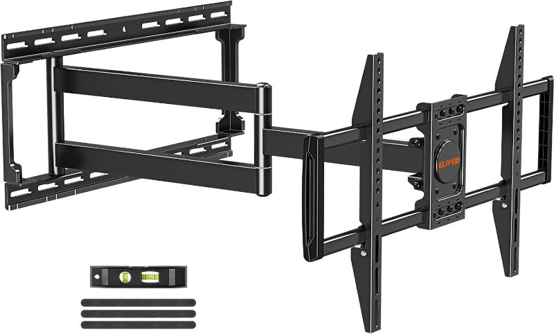 Photo 1 of ELIVED Long Arm TV Mount Full Motion Wall Mount TV Bracket with 40.4 inch Extension Articulating Arm TV Wall Mount, Fits Most 42-90 Inch TVs, Holds up to 130 lbs,VESA 800x400mm, fits 12"-24" Studs. Ultra Long Arm