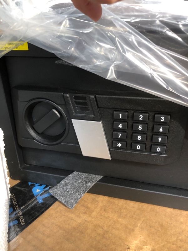 Photo 1 of 0.5 Cu Ft Safe Box for Home Office Security with Sensor Light -Small Secure Safety Lock Box