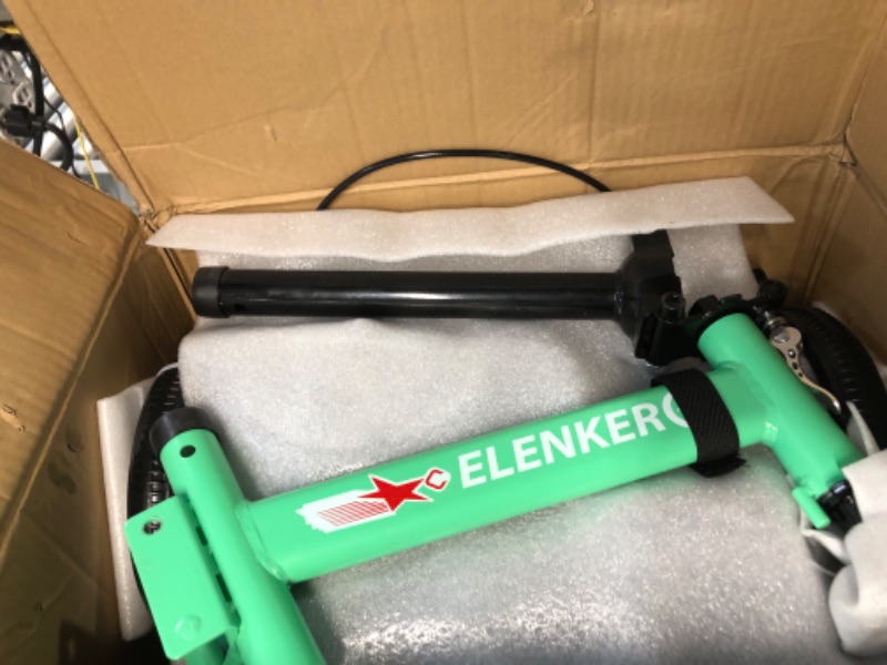 Photo 2 of ELENKER Knee Scooter with Basket Dual Braking System for Ankle and Foot Injured Green