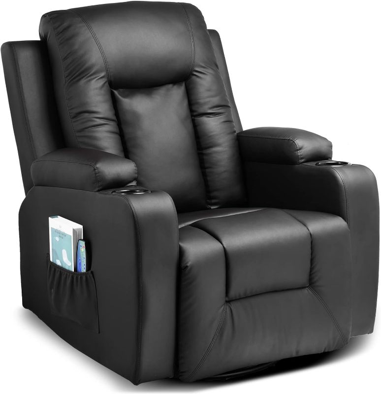 Photo 5 of 
COMHOMA Leather Recliner Chair Rocker (GRAY)